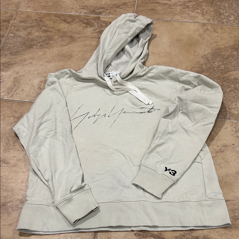 Y-3 Adidas I Yohji Yamamoto Off-White Signature Hoodie